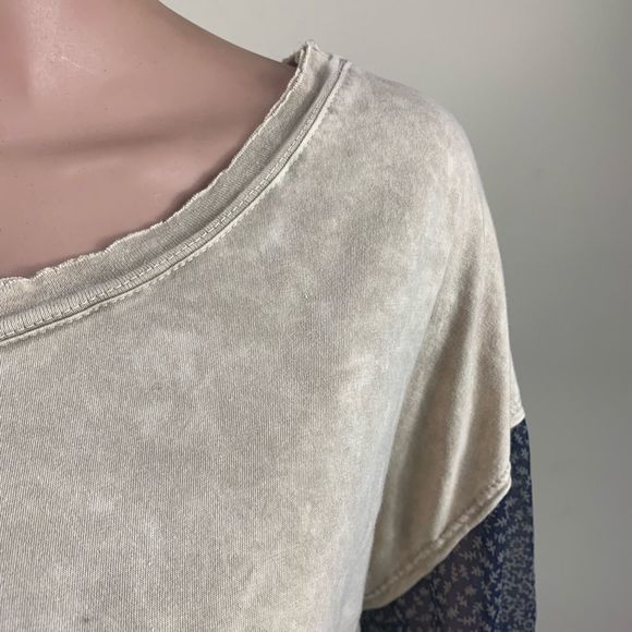 BKE women’s Sz large tan scoop neck cotton stretchy long sleeve tee shirt - Picture 3 of 13